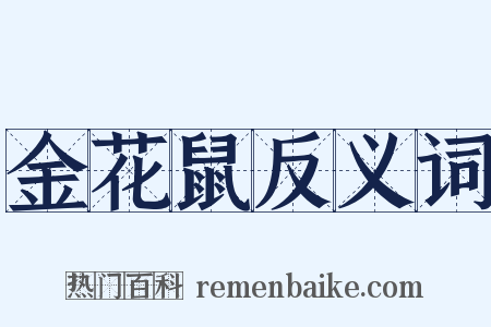 金花鼠反义词是什么意思的图片